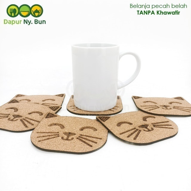  Tatakan Gelas Bentuk Kepala Kucing