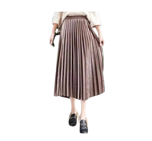 Threelook Rok Plisket Bludru Velvet Premium 7/8 