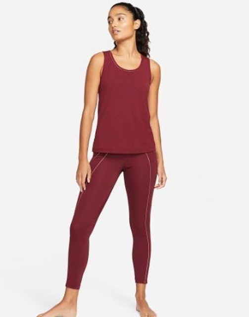 Yoga Dri-FIT Women's High-Waisted 7/8 Metallic Trim Leggings 3
