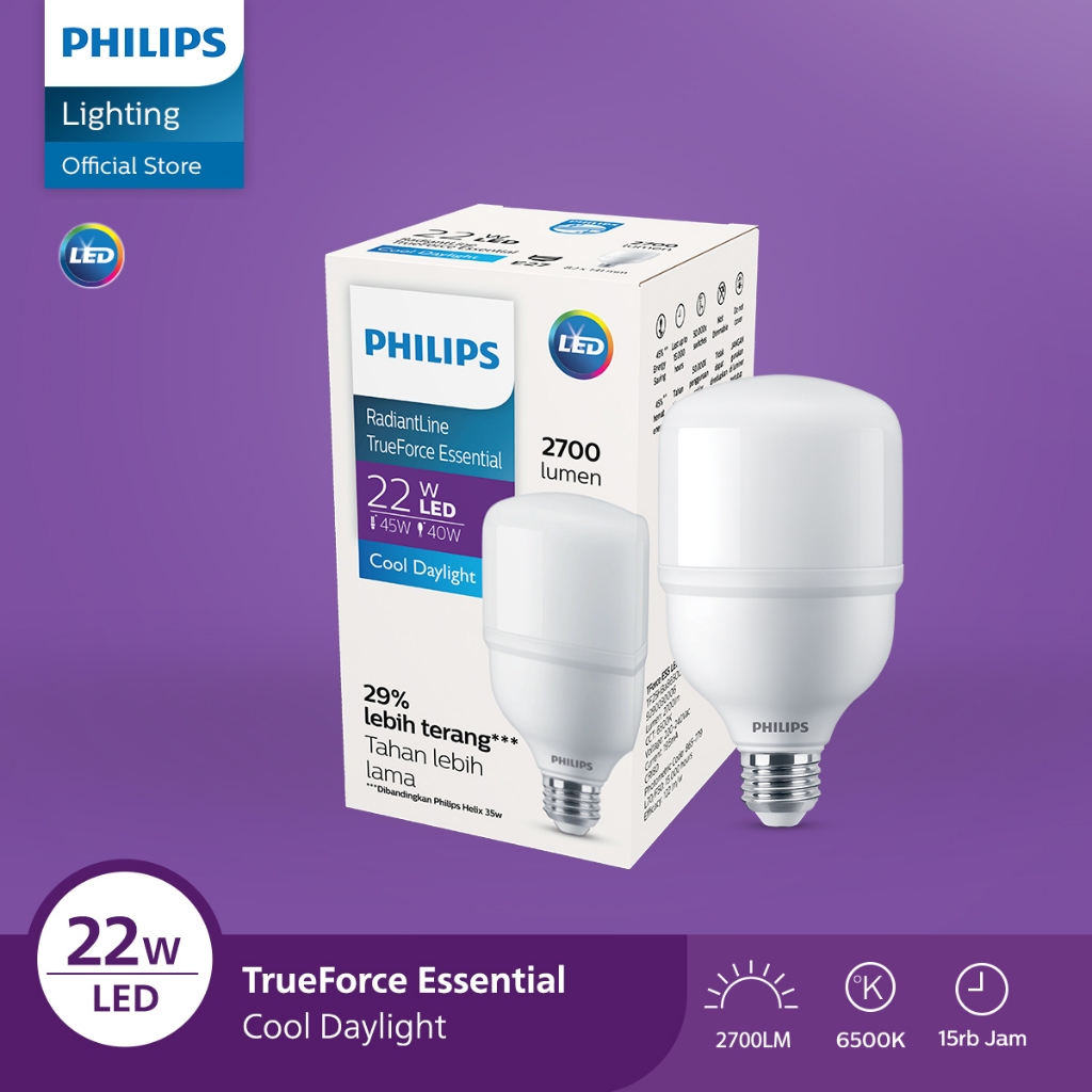 Philips Electronics Nederland B.V. Philips Radiantline TrueForce Essential Cool Daylight E27