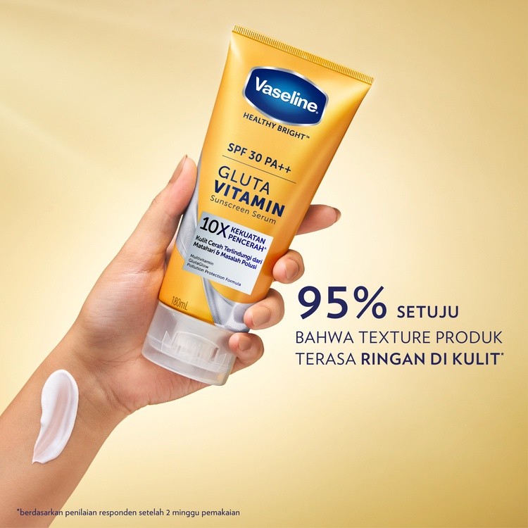 Unilever Body Care Indonesia Vaseline® SPF 30 PA++ Gluta Vitamin Sunscreen Serum