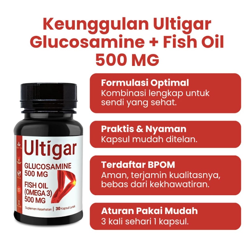 Ultigar Glucosamine Omega 3 Fish Oil 500 mg 3