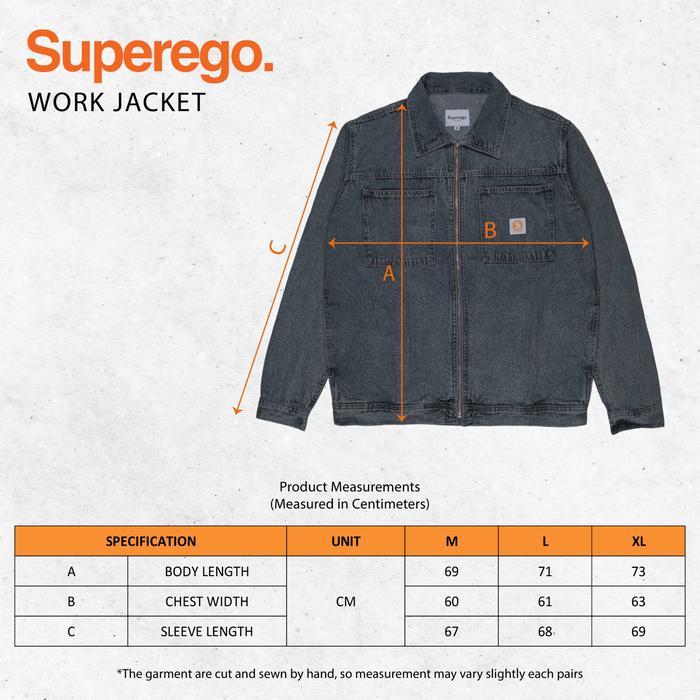  Superego Denim Work Jacket Snow Light Blue WJ01D