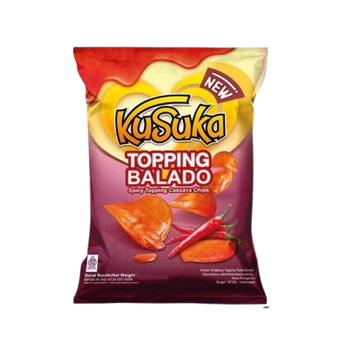 KUSUKA Keripik Singkong Topping Balado 160g 1