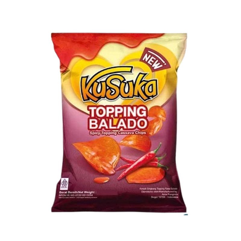 KUSUKA Keripik Singkong Topping Balado 160g 1
