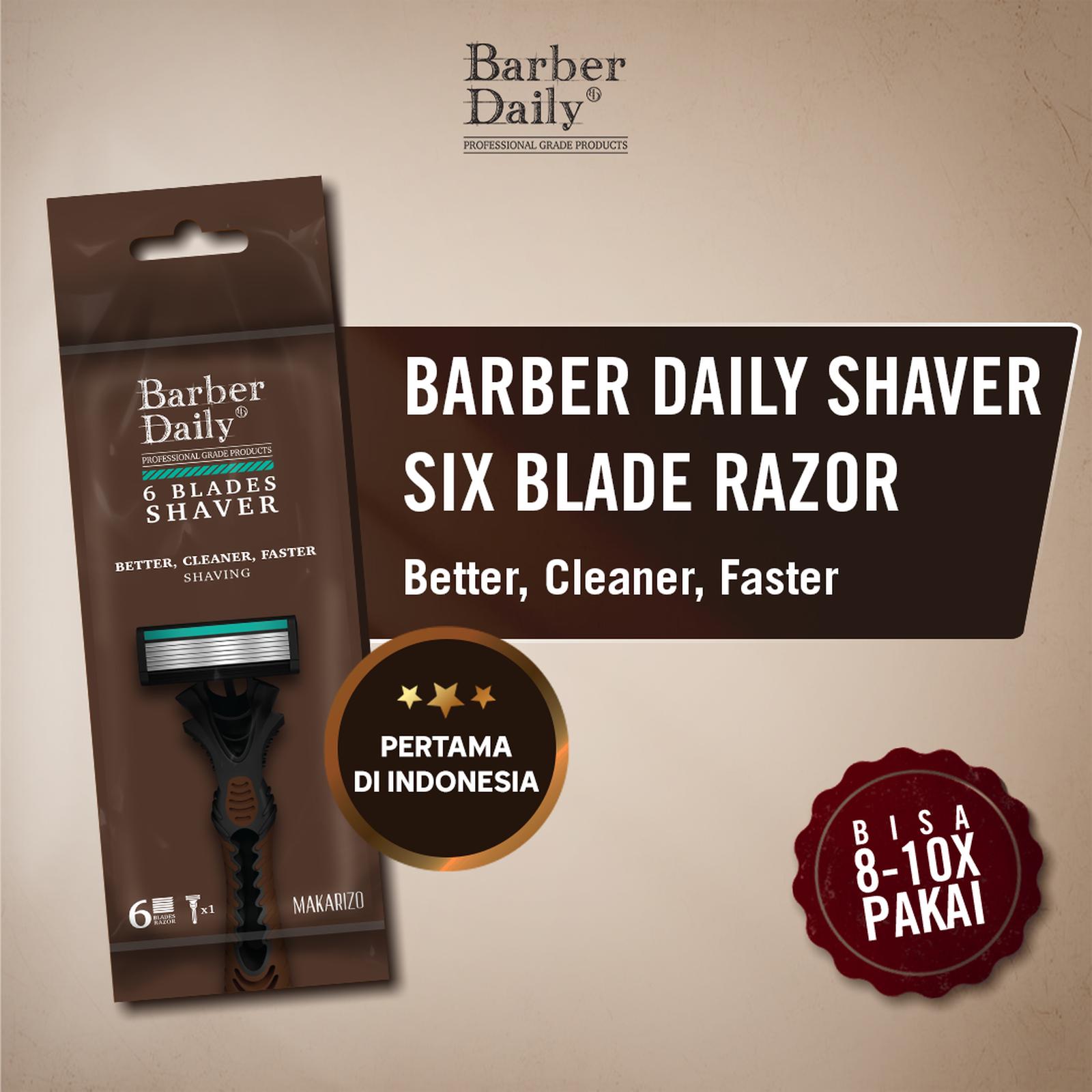 Akasha Wira International Barber Daily by Makarizo Shaver Six Blade Razor