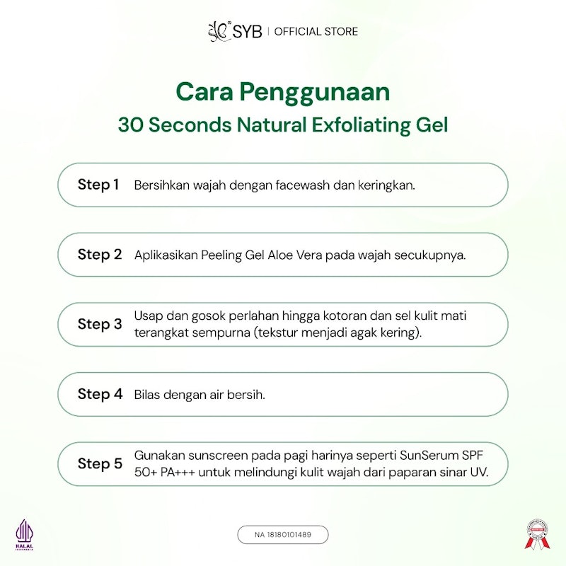 SYB Facial Glowing Peeling Gel Aloe Vera 5