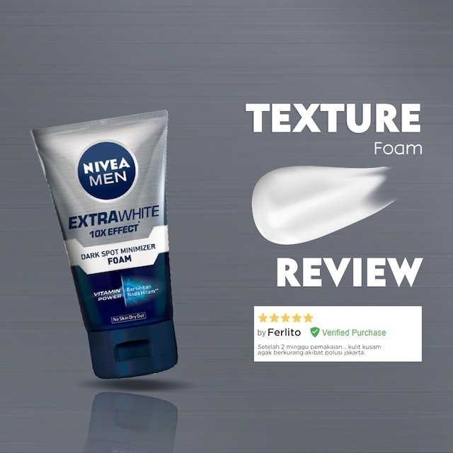 Beiersdorf Nivea Men Extra White Dark Spot Minimizer Facial Foam