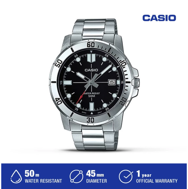 Casio Computer Casio Jam Tangan Pria Analog MTP-VD01D-1EVUDF