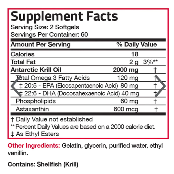 Bronson Natural Products Bronson Antarctic Krill Oil 1000 mg 120 Softgels