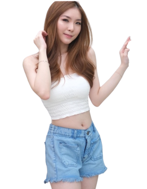 TroubleMaker Hotpant Jeans Blue