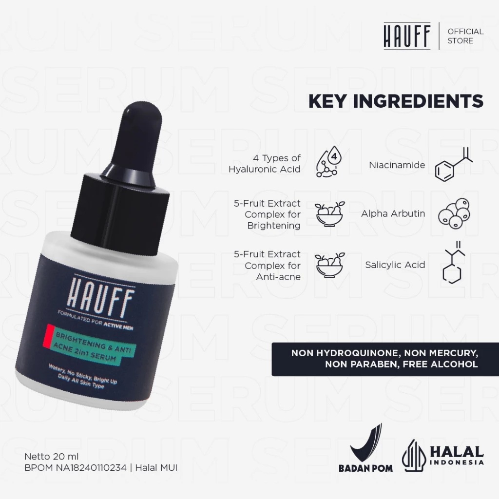 Neo Kosmetika Industri HAUFF Brightening & Anti-Acne 2in1 Serum