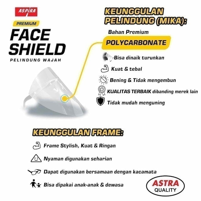 Astra Otoparts ASPIRA Premium Face Shield Pelindung Wajah