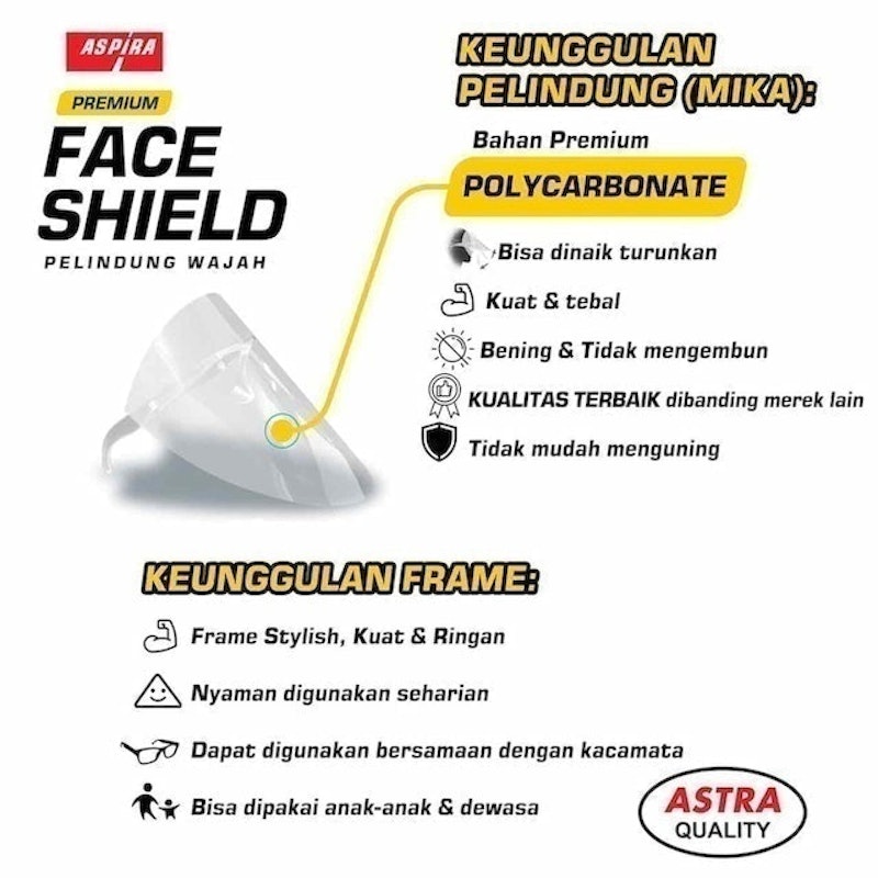 ASPIRA Premium Face Shield Pelindung Wajah 5