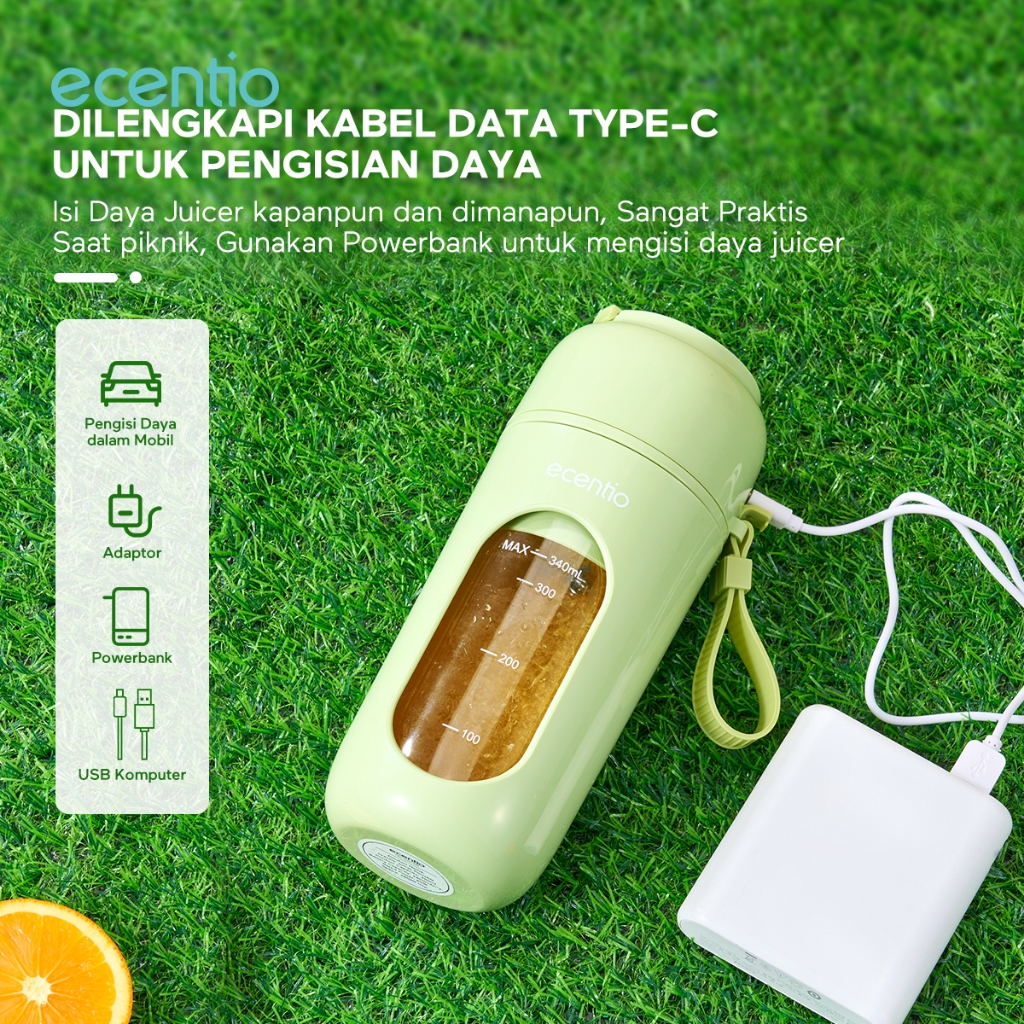 Dawey Etech Indonesia ecentio Juicer Portable Blender 12 Mata Pisau