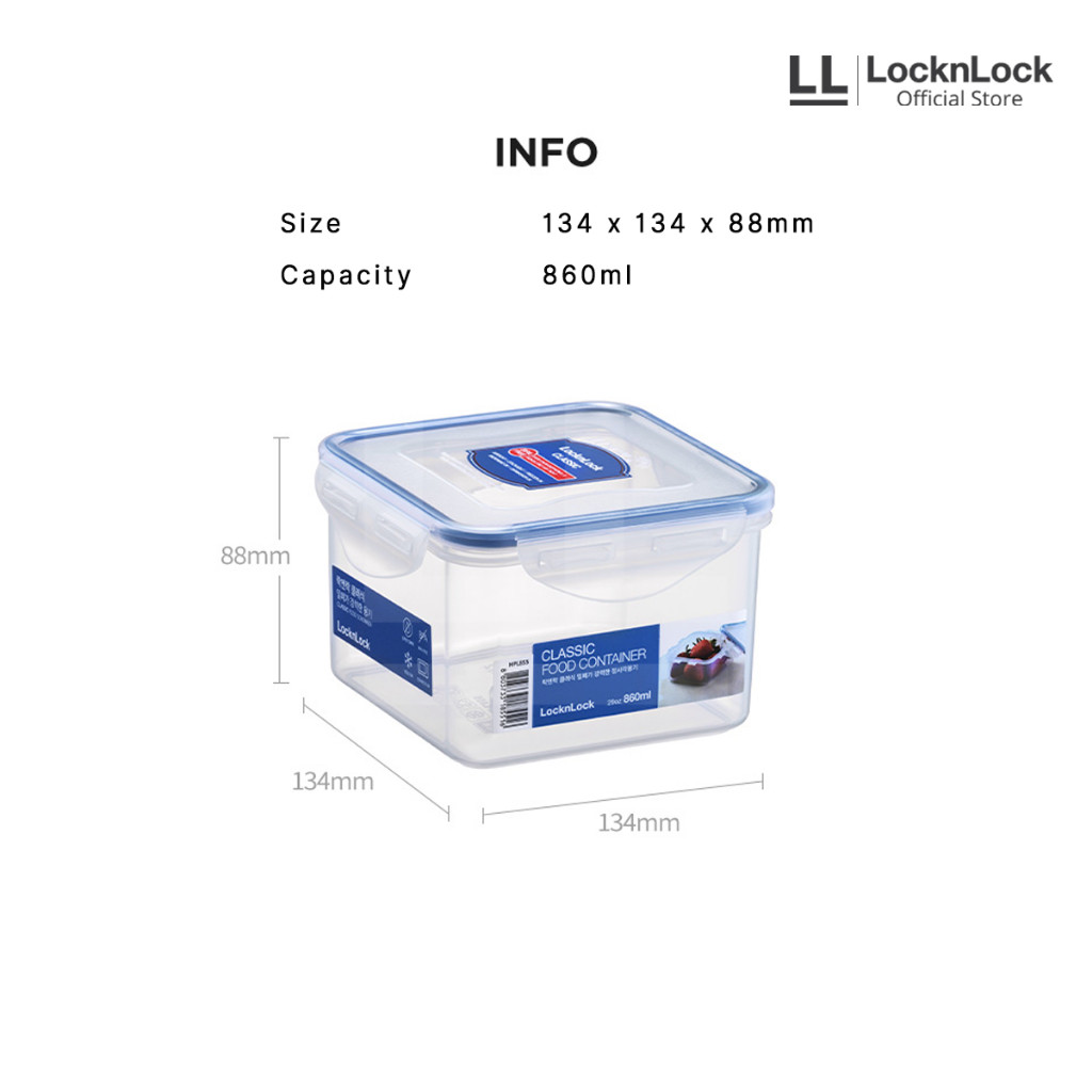 LOCK&LOCK INDONESIA LocknLock Classic Gift Set Kotak Makan Isi 5 pcs HPL855GSS