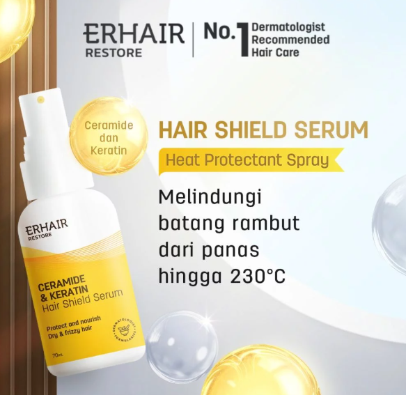 ERHA Clinic Indonesia Erhair Restore Ceramide & Keratin Hair Shield Serum