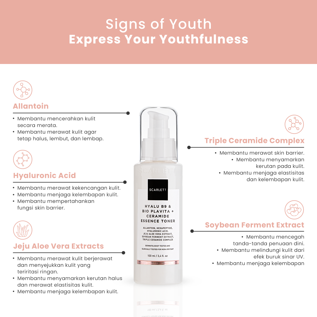 Scarlett Whitening Hyalu B9 & Bio Plavita + Ceramide Essence Toner 3