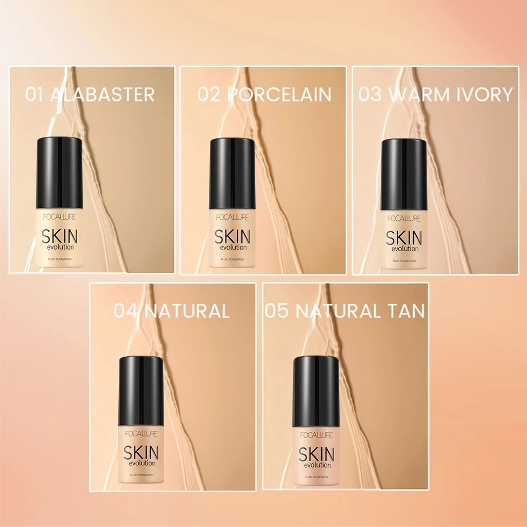 FCL INTERNASIONAL INDONESIA FOCALLURE Skin Evolution Liquid Foundation #02 Porcelain