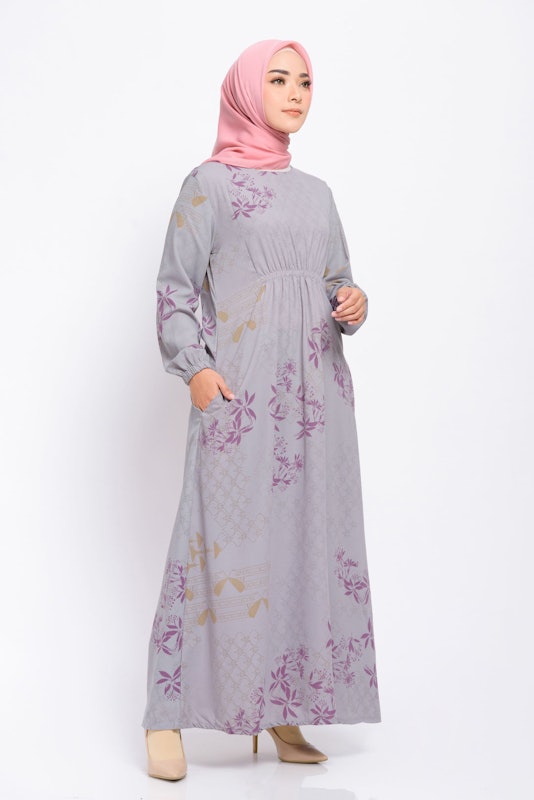 ZM Zaskia Mecca Gyan Grey Gamis 2