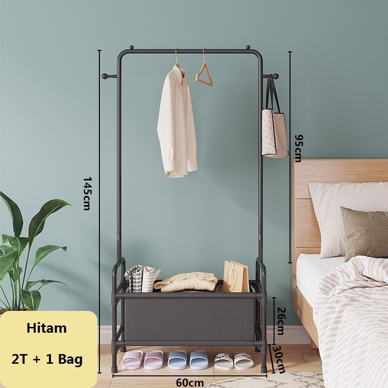  Muzy Rak Besi Tempat Penyimpanan Pakaian HSH120