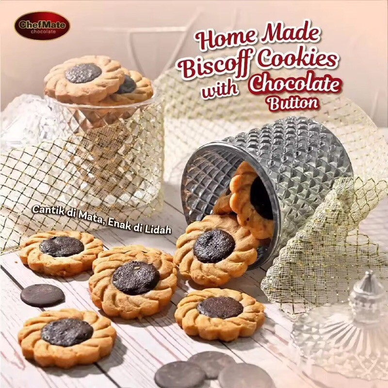 Chefmate Buttons Dark Chocolate Compound 3