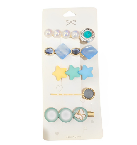 27HH Jepit Rambut Mutiara 5 in 1