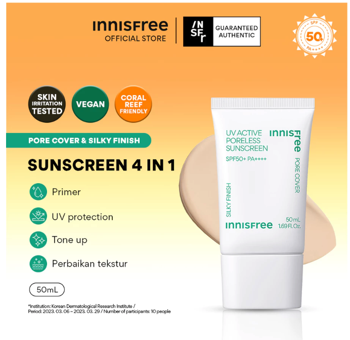 Innisfree Innisfree UV Active Poreless Sunscreen SPF 50+ PA++++ 