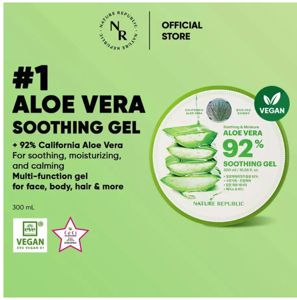 Nature Republic Nature Republic Soothing & Moisture Aloe Vera 92% Soothing Gel