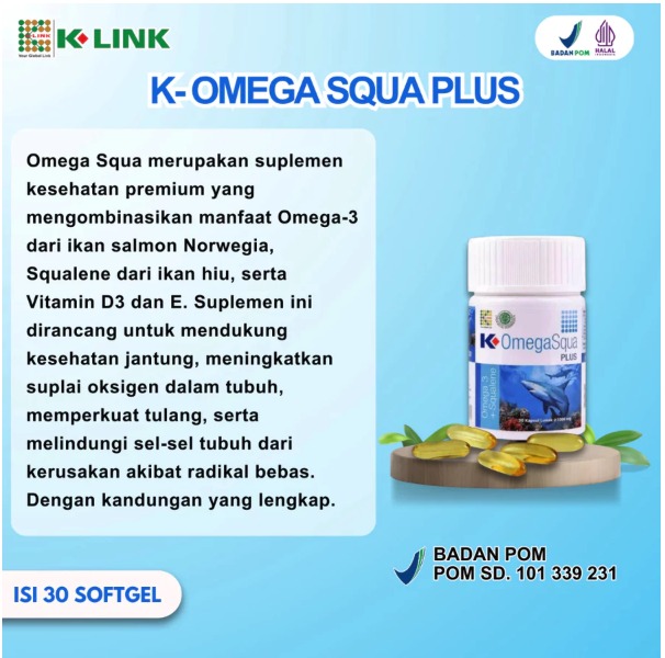 K-Link  K-Omega Squa Plus Omega 3 + Squalene