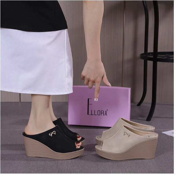  ELLORA Sandal Wedges Wanita EB530-01