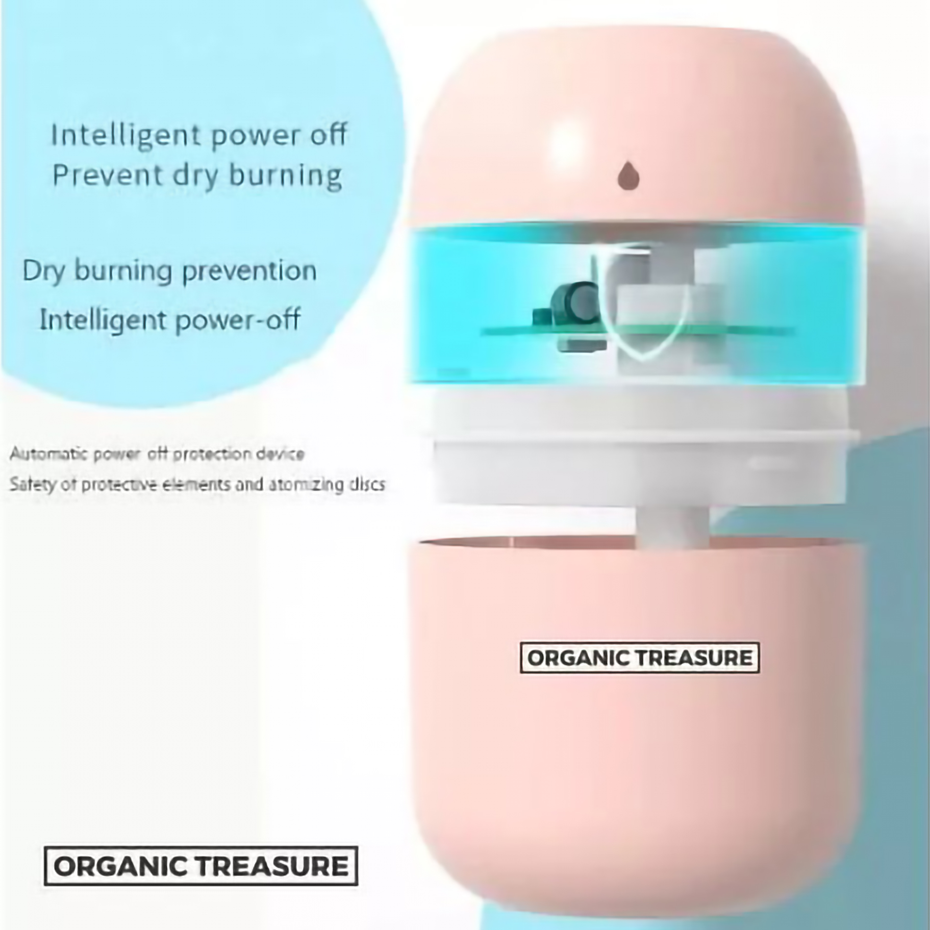  Organic Treasure Paket Mini Humidifier 220 ml + 4 Essential Oil 