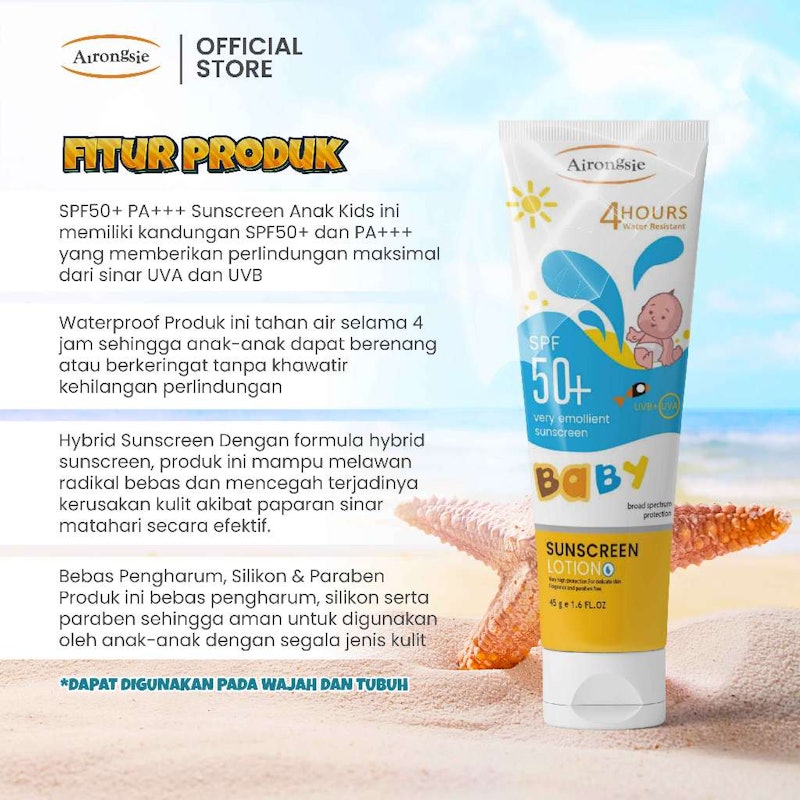 AIRONGSIE Baby & Kids Daily Hybrid Sunscreen SPF 50+ 3