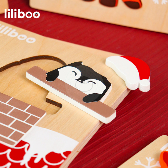 LILIBOO MERRY Puzzle Balok Kayu Natal 3 Set 3