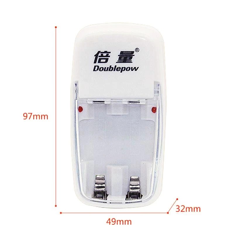 DOUBLEPOW Charger Baterai 2 slot AA/AAA 5