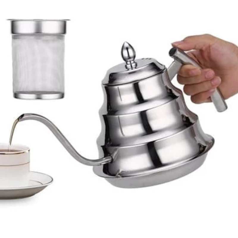 Coffee Kettle Gooseneck 1.2L Stainless Steel Silver 3