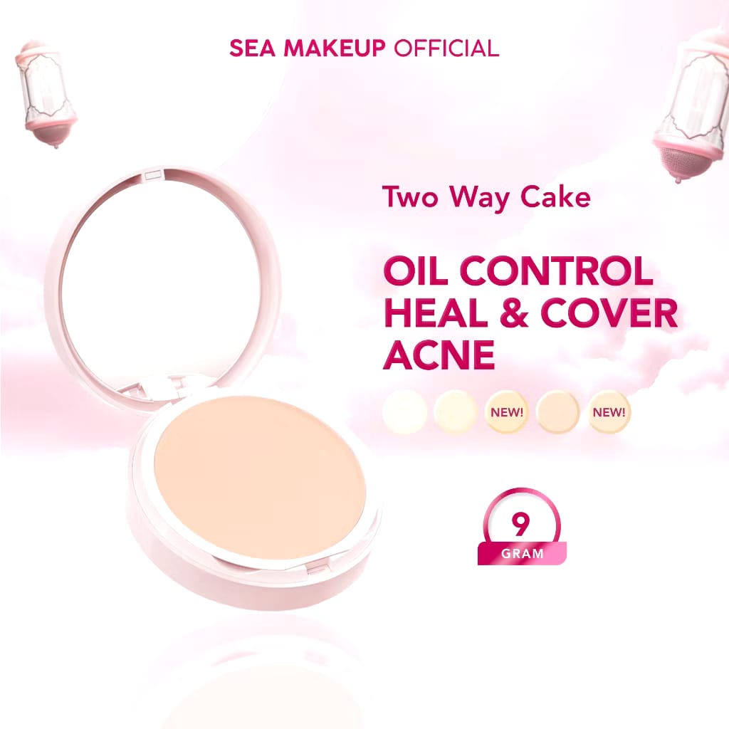 Sea Beauty Indonesia Sea Makeup Acne Cover & Smooth Two Way Cake Custard Choux