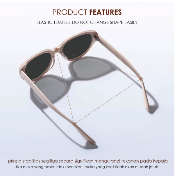  Colore.in Kacamata Hitam Cat Eye Sunglasses 695