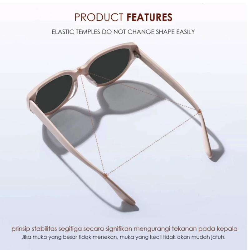 Colore.in Kacamata Hitam Cat Eye Sunglasses 5