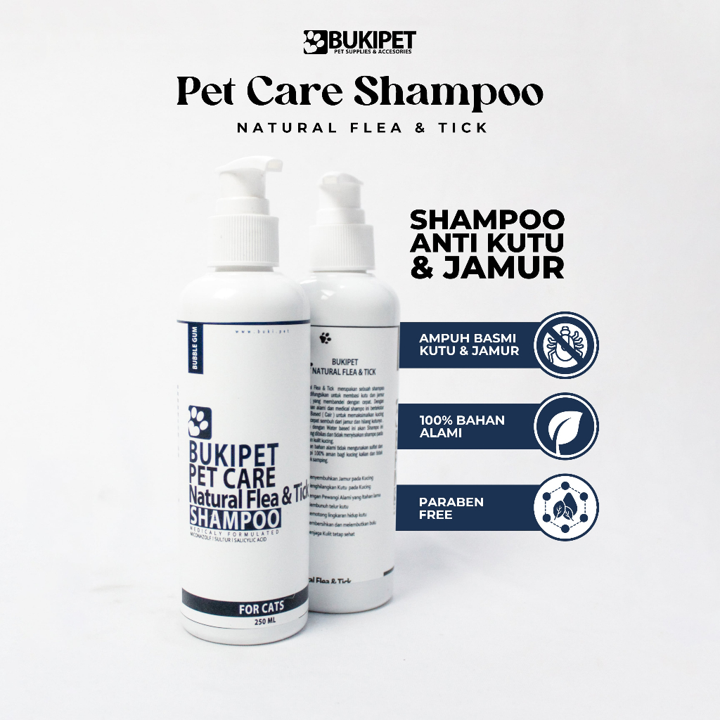 BUKIPET BUKIPET Natural Flea & Tick Shampoo Original for Cats