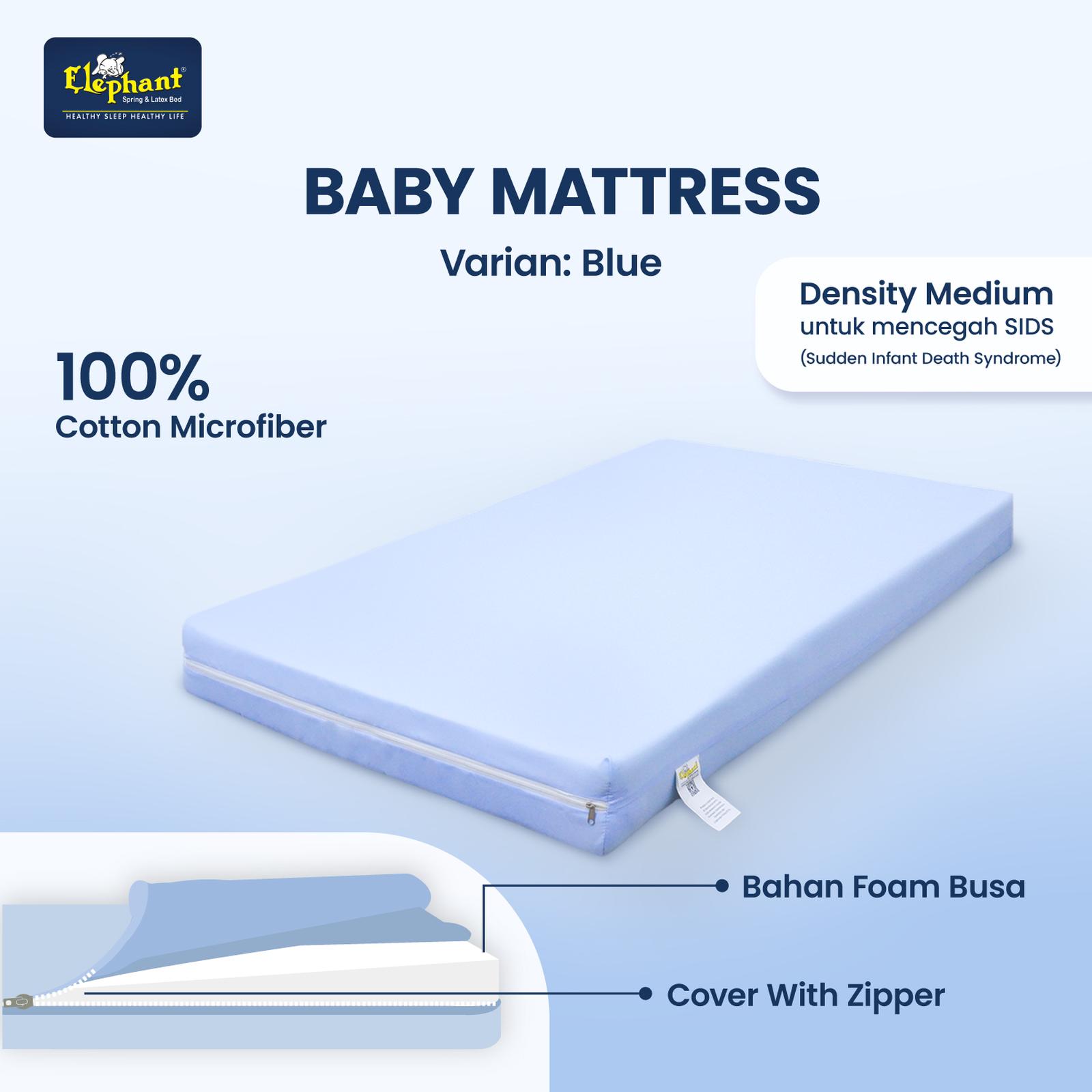 Elephant Blue Baby Mattress