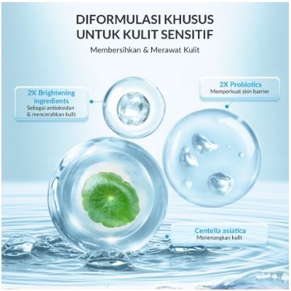 Permata Indo Kav BIOAQUA 7X Ceramide Skin Barrier Repair Moisturize Cleanser