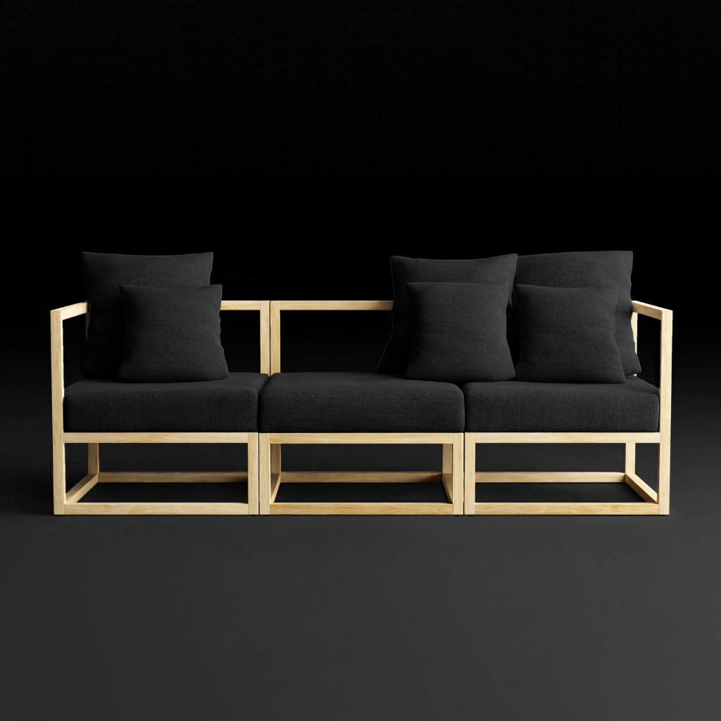 XIONCO CUBIX Series – Kursi Sofa Minimalis 3 Seater