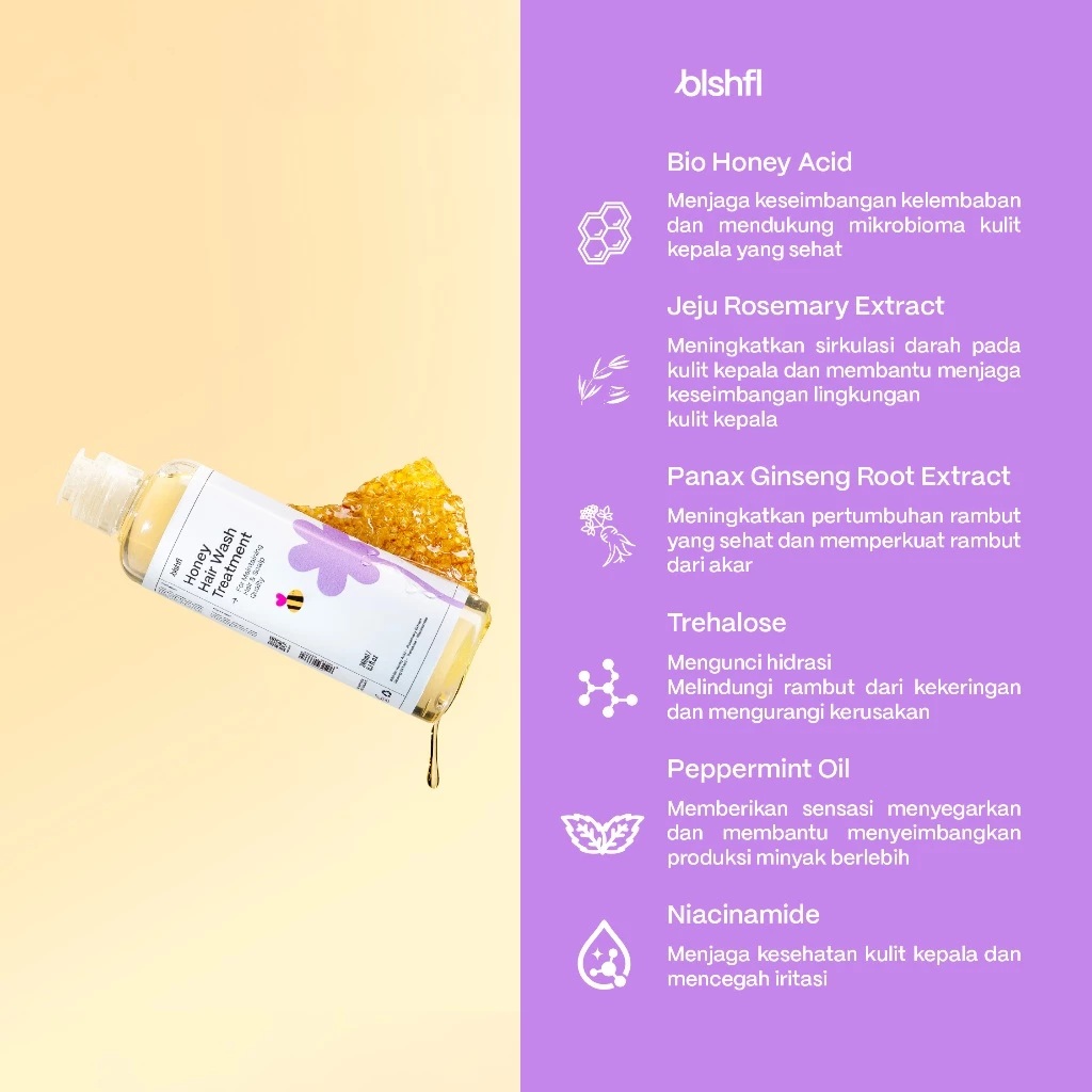 BLSHFL Honey Hair Wash Treatment Shampoo 2