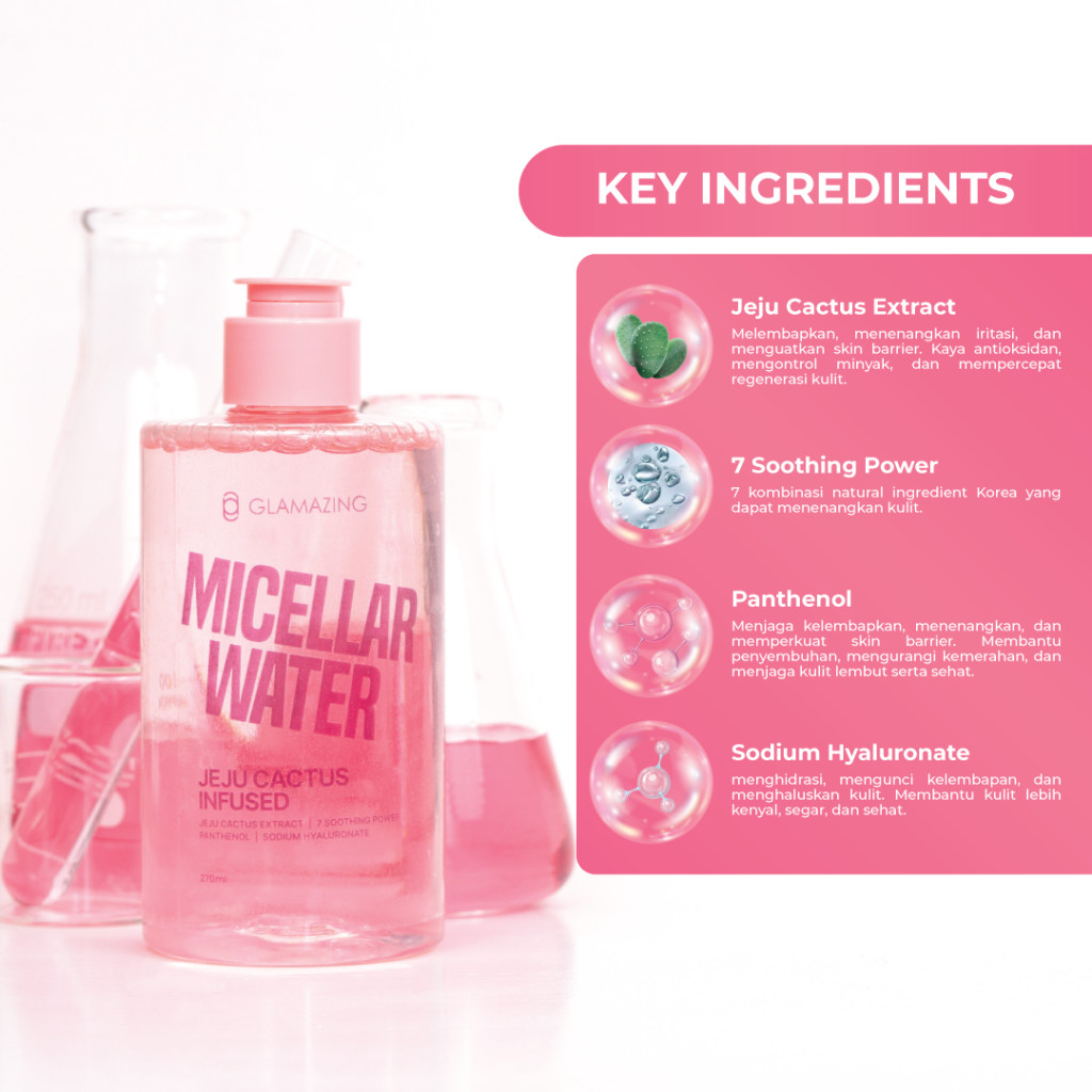  GLAMAZING Jeju Cactus Infused Micellar Water 