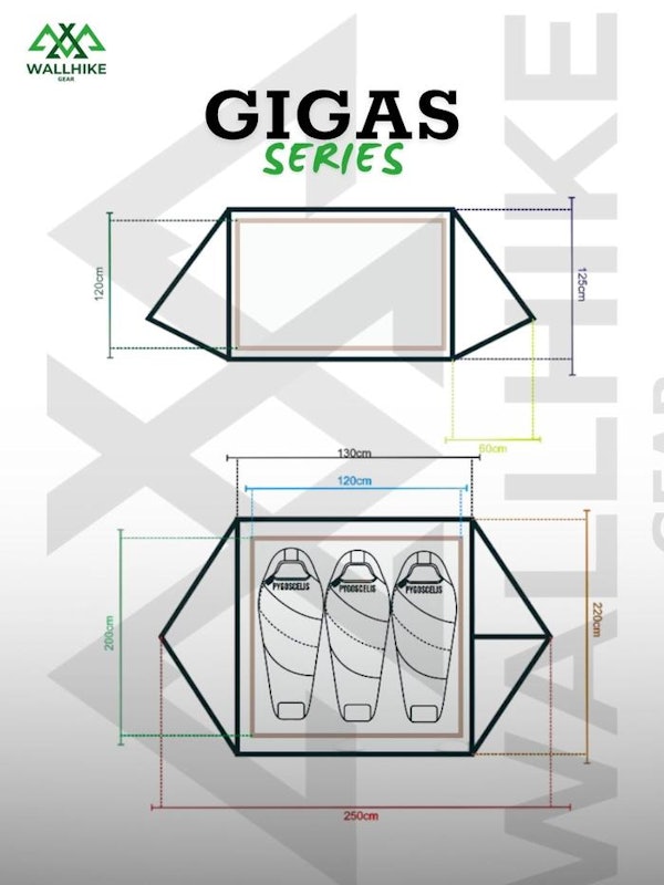 Wallhike Gigas Series 2-3P Tenda Ultralight 5