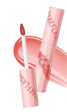 PINKFLASH ｜ Watery Glam Lip Gloss NU02 Cinnamon Oolong