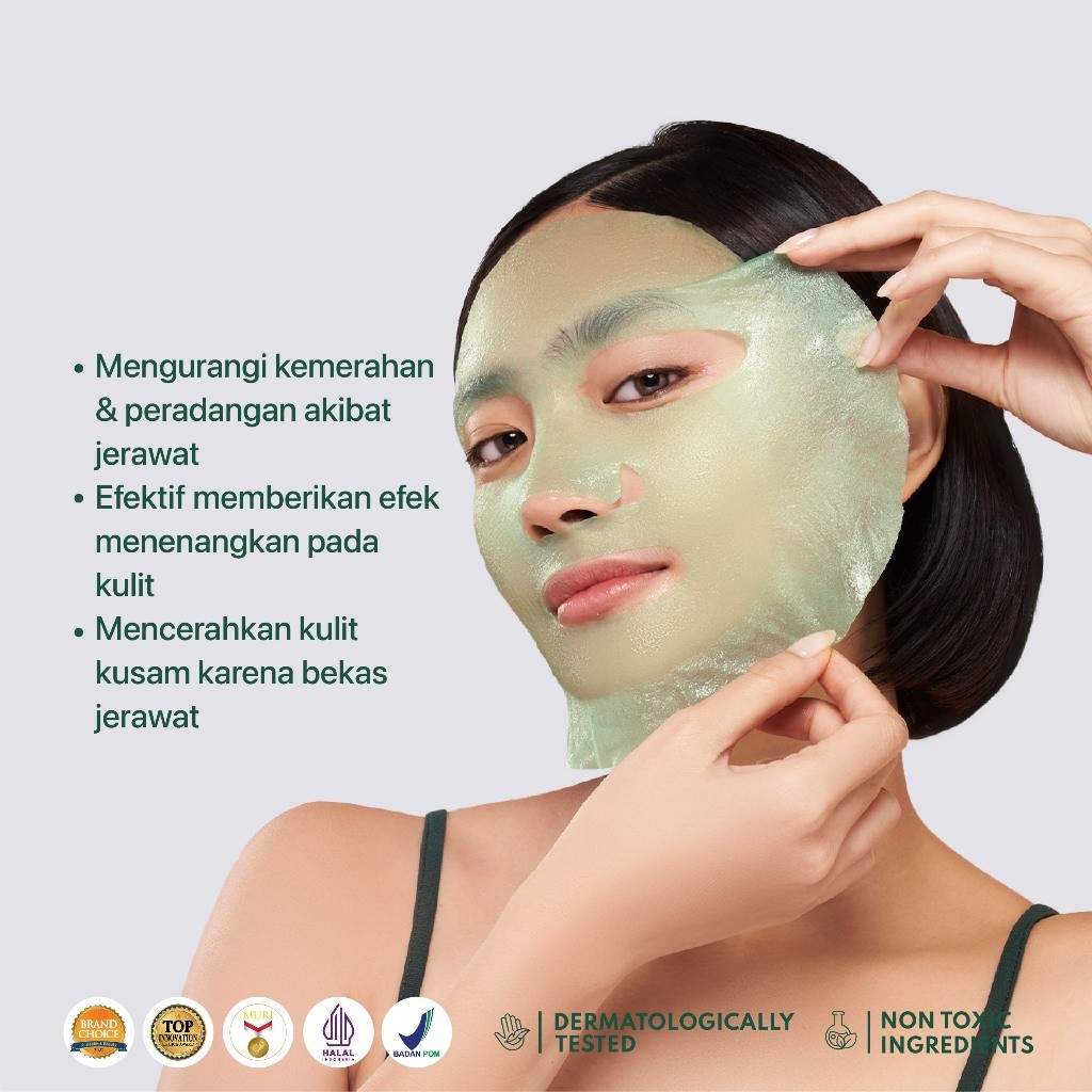 Penta Natural Kosmetindo N'PURE Cica Face Sheet Mask