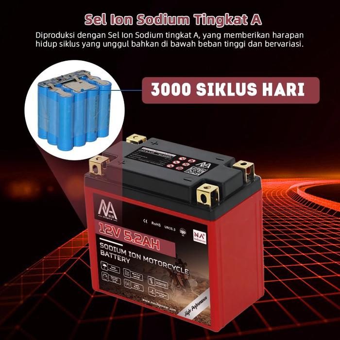 Nano Battery Trading Indonesia NANO BATTERY Aki Motor Sodium Ion YTX4A