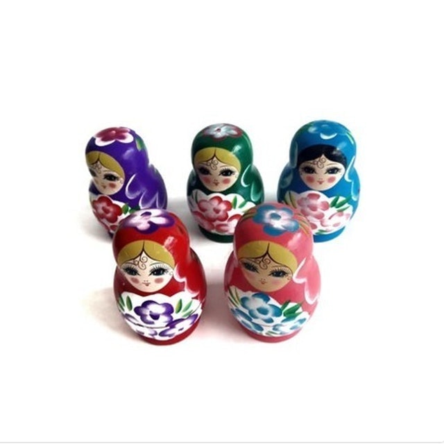  Boneka Kayu Babushka Matryoshka Chibi Cuby Isi 5
